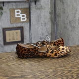 A New Day Tasmin Round-Toe Buckle Flats 94568232 Leopard Brown 9.5M