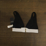 Lauren Ralph Lauren Womens Banded Modern V-Neck Bikini Top Black / White 6