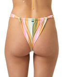O'Neill Low Tide Solimar Striped Bikini Bottoms Swim Multi Ivory Off White M