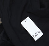 Bar III Womens Ruffled-Sleeve Crop Top Deep Black 12