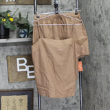 State Of Day 2-Pc. Sleeveless Pajama Set Linen Blend Natural Umber Brown M