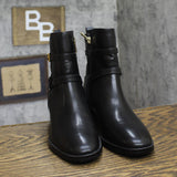Calvin Klein Jasen Block Heel Bootie KCJASEN Black 6.5M