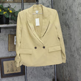 A New Day Signature Crepe Slim Fit Blazer Jacket 92994546 Tan Brown M