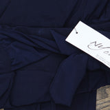 Ny Collection Womens Petite Cropped Pull On Pants with Sash Navy Blue PM