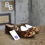A New Day Tasmin Velvet Flats with Buckle Straps 94568225 Leopard Light Brown 6M