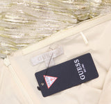 Guess Womens Sleeveless Bodycon Lightweight Solane Gilded Dress Gold Multi 6