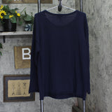 Belle By Kim Gravel Pullover Lobster Harbor Island Sweater Twilight Blue L
