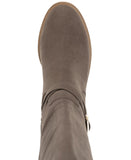 Style & Co. Womens Uticaa Belt Heel Boots Dark Taupe Microsuede Brown 7M