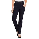 Gloria Vanderbilt Classic High-Rise Tapered Jeans Rinse Noir Blue 8 Long