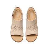 Clarks Emily2 Mist Block Heel Sandal 26181676 Sand Nubuck Brown 8W