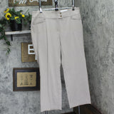 Rafaella Plus Size Curvy Fit Bootcut Pants with Pockets Summer Straw Brown 16