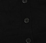 Aqua Womens Front Button Long Sleeve Cashmere V-Neck Cardigan Sweater Black XL