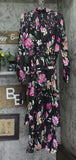 RACHEL Rachel Roy Womens Mae Printed Tiered Maxi Dress Cascade Garden Black 14