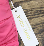 Anne Cole Live In Color Twist Front Shirred One Piece Swimsuit Pink Glow 8