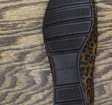 Sun + Stone Womens Pull On Fabric Eliana Flats 10008608600 Leopard Brown 6M
