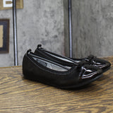 Nautica Girls Dress Slip On Ballerina Flats LUNETTE Black Bow 1