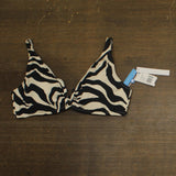 Bleu Rod Beattie V Wire Over The Shoulder Bikini Swim Top Black / White 38DD