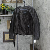 Marc New York By Andrew Marc Men's Leather Moto Jacket Espresso Dark Brown M