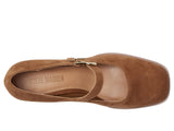 Steve Madden Womens Suede Lisbon Block Heel Loafers LISB02S1 Chesnut Brown 9M