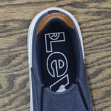 Levi's Mens Wes Synthetic Leather Casual Slip On Sneaker Shoe Navy / Tan 8.5