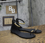 INC International Concepts Womens Georna Sandals Toe Ring 10020636900 Black 8.5M