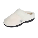 Isotoner Womens Classic Clog Slippers Fuzzy Cozy Ewe White / Gray S (6.5-7)