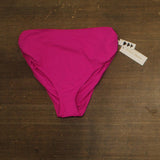 High Waisted Convertible Swim Bottom with Side Shirring Hibiscus Pink 18W