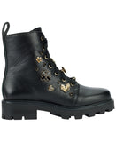 Karl Lagerfeld Makenzie Embellished Combat Booties KL445771 Black 6M