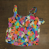 Swim Solutions Print Underwire Tankini Swim Top Floral Frenzy Multicolor 18W