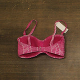 DKNY Womens Strapless Bathing Suit Bikini Top DI9TJ414 Hot Pink Multi M