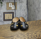 INC International Concepts Womens Rachany Hardware Flats Black Smooth 8M
