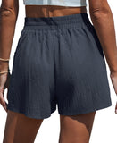 Cupshe Womens Elastic Waist Loose Leg Shorts Navy Blue S