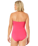 Anne Cole Womens Twist-Front Ruched One-Piece Swimsuit MYMO00501 Pink Glow 14