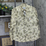 Carhartt Regular Fit Desert Canvas Shirt Jacket I033769 Camo Duck Brown XS