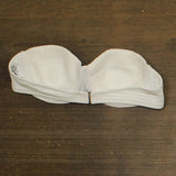DKNY Textured Molded Balconette Bikini Swim Top DIMTS470 White L
