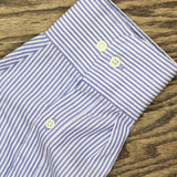 Eagle Shirtmakers Striped Non-Iron Cotton Dress Shirt Blue Multi Big 19 34/35