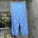 Charter Club Floral Pajama Sleep Pants Blue Multi S
