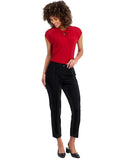 Kasper Womens Mid Rise Straight Leg Knit Pants 10915413 Black XS