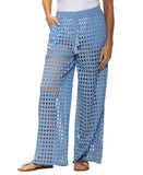 Dotti Openwork Dot Cover-Up Pants 85289 Light Blue S