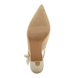 A New Day Womens Milan Raffia Slingback Heels 92611221 Beige Brown 8.5M