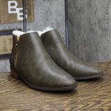Journee Collection Womens Faux Leather Side Zip Ellis Booties Olive Green 9M