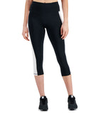 Id Ideology Petite Colorblocked Cropped Capri Leggings Noir White / Black PM