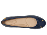 Lauren Ralph Lauren Womens Jayna Flat Leather Bow Refined Navy Blue 6.5B