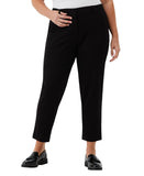 Rafaella Womens Plus Size Stretch Ankle Pants LRBFD097R1 Black 16W