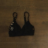 Hunza G Womens Tessa Crinkle Bikini Top 10004062TESSABMC Black