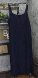 Sam & Jess Womens Ruched Strap Woven Tank Maxi Dress DA93885405P Navy Blue XL