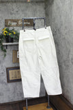 Woolrich X TGT Mid-Rise Barrel Leg Cargo Denim Jean Pants Cream Off White 17