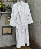 Charter Club Womens Plus Size Long Embossed Plush Robe 100192654WN Gray 1X