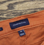 Charter Club Womens Lexington Straight Leg Pants Burnt Orange 10