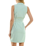 City Studio Juniors Sleeveless Button-Front Dress 1750SU4AT1 Mint Green S